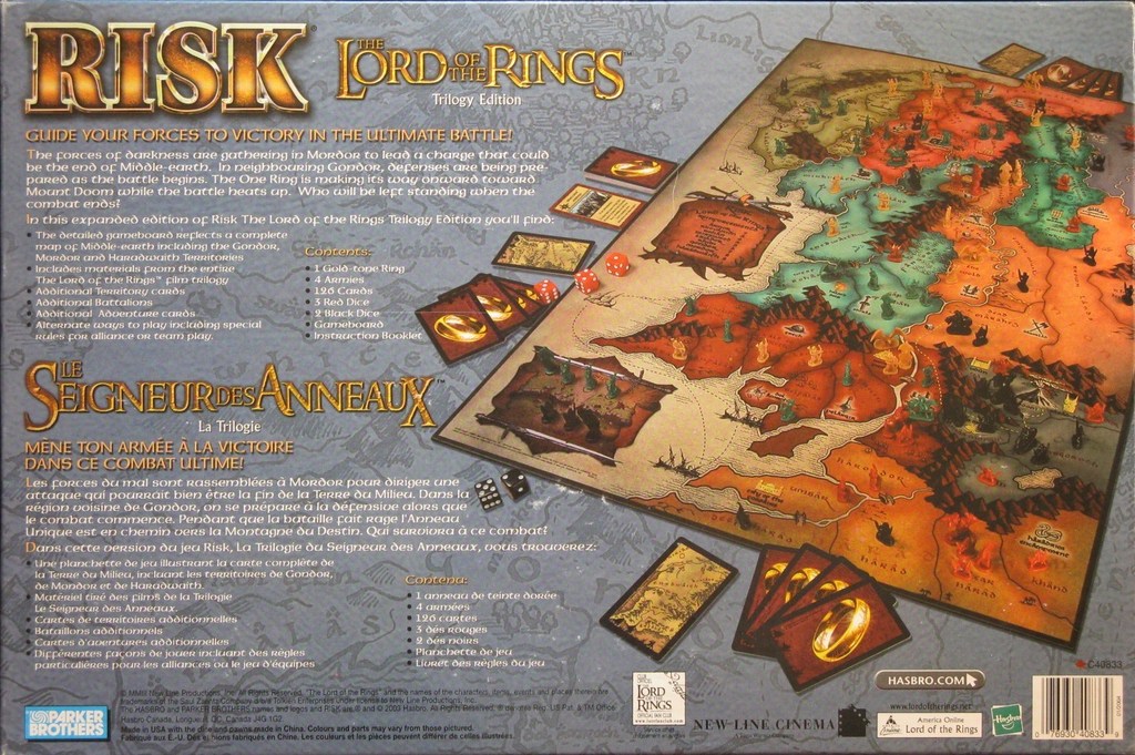 Risk: Le Seigneur des Anneaux - La Trilogie (2003) - Jeux de Plateau 