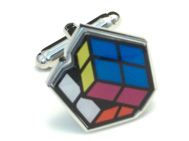 sur " NEUF " BOUTON DE MANCHETTE Rubicube Multicolore " ELEGANCE