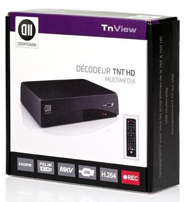 Décodeur TNT HD DVBT2 Full HD 1080p Noir - D2 DIFUSSION