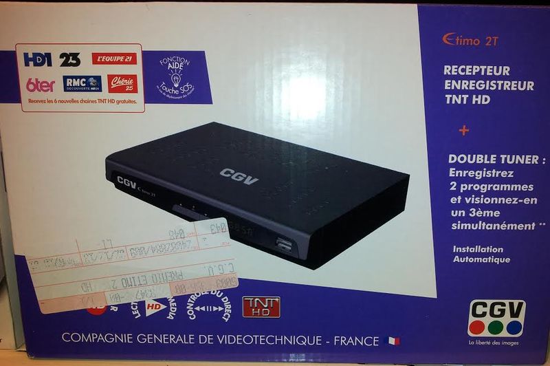 Cgv Etimo 2t B Récepteur Enregistreur Tnt Hd Double Tuner