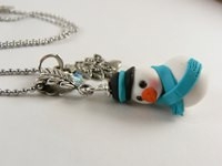 Bijoux fimo bonhomme de neige