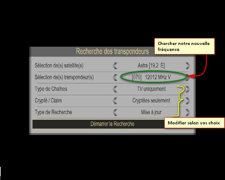 Comment ajouter un nouveau transpondeur sur Atlas HD200 & HD100