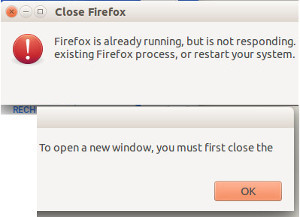 Message de Firefox