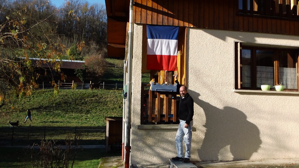 Drapeau de la France ornement