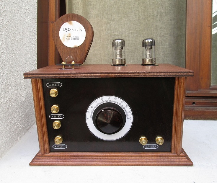 Poste à galène amplifié avec 2 lampes 3D6