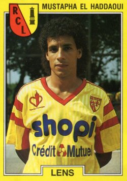 Fiche Foot MUSTAPHA EL HADDAOUI MAROC 1987 - Neuve Et Rare - 2 Photos