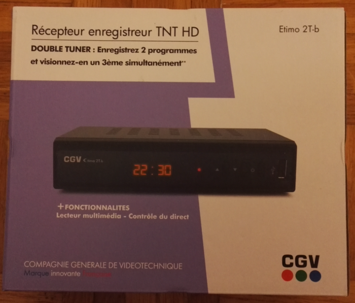 Cgv Etimo 2t B Récepteur Enregistreur Tnt Hd Double Tuner