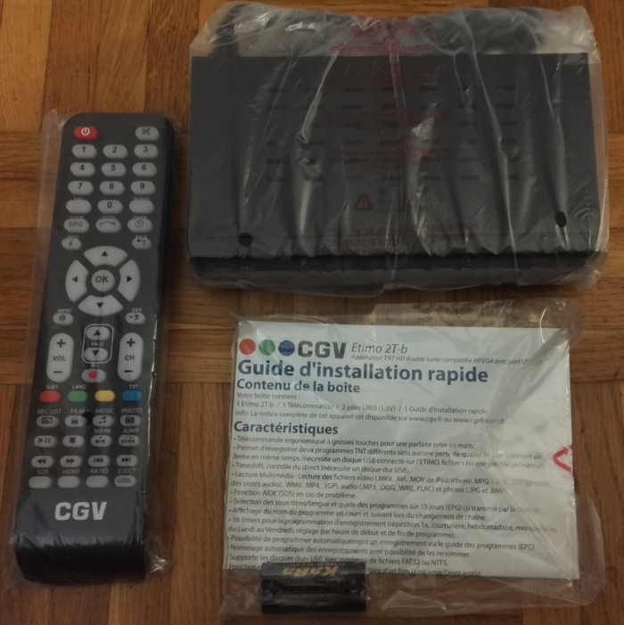 Cgv Etimo 2t B Récepteur Enregistreur Tnt Hd Double Tuner