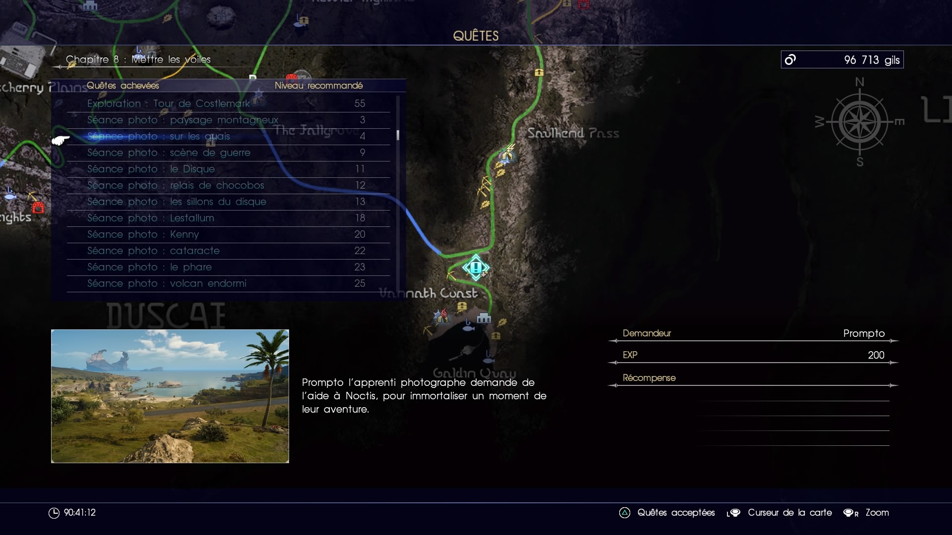 Final Fantasy XV séance photo sur les quais