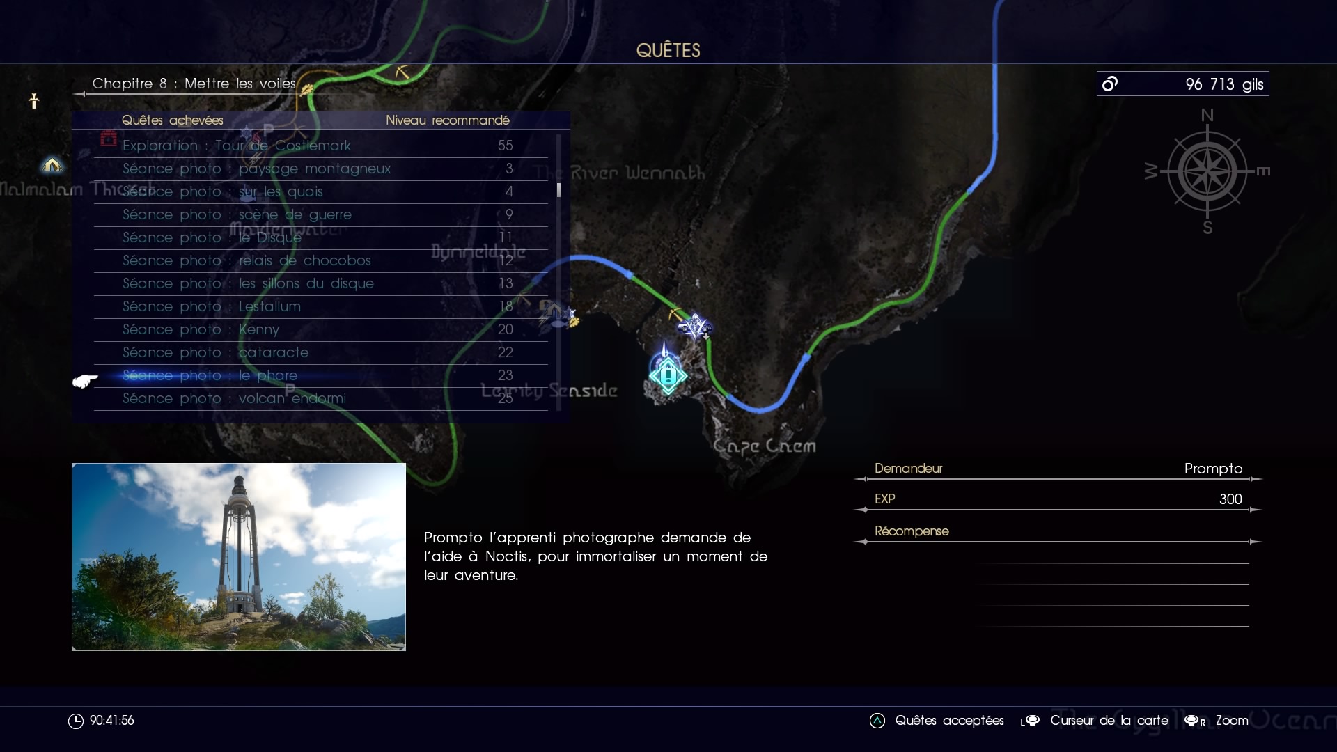 Final Fantasy XV séance photo le phare