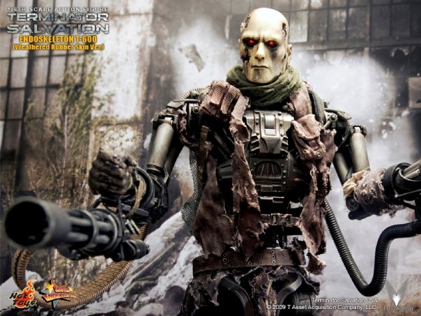 Terminator Salvation - MMS 104 - T-600 Rubber Wheatered Rubber Skin Version 1211040304379737110513473