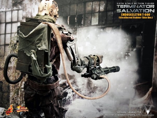 Terminator Salvation - MMS 104 - T-600 Rubber Wheatered Rubber Skin Version 1211040305319737110513474