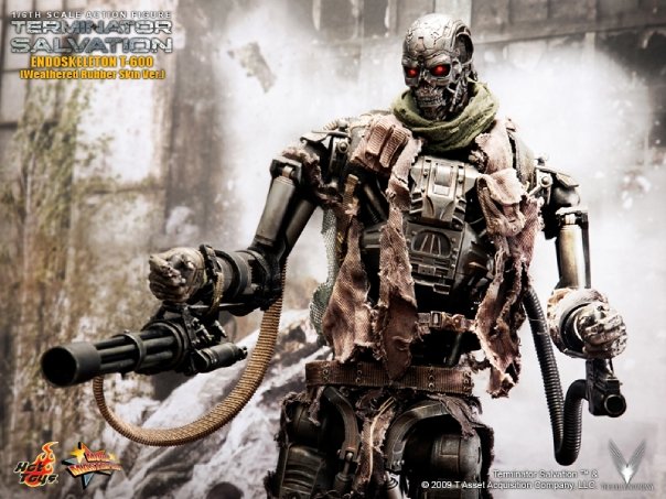 Terminator Salvation - MMS 104 - T-600 Rubber Wheatered Rubber Skin Version 1211040306259737110513478