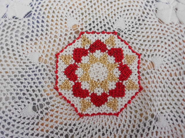 napperon coeur olaf rouge