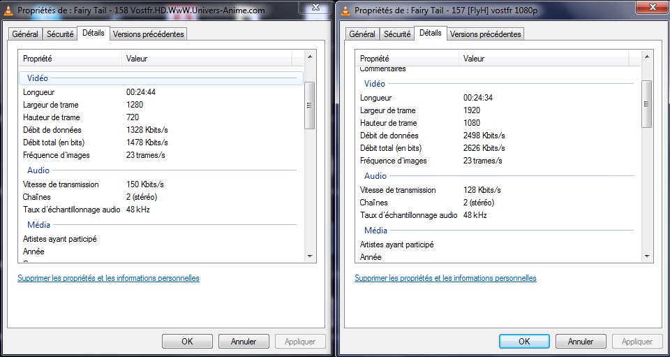 d&eacute;tail fichier vid&eacute;o