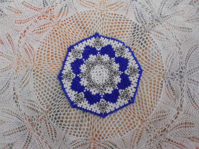 napperon coeur ofal bleu saphir