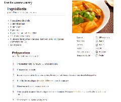 Cuisine - Dinde sauce curry