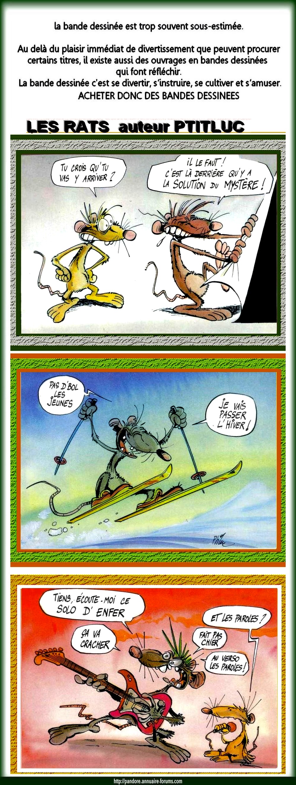 bande dessinée - ptitluc les rats 13010912321015723410743269