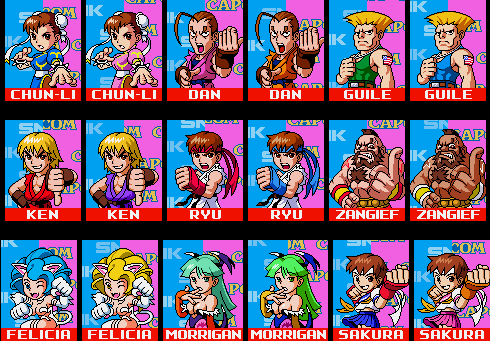 SNK VS Capcom : The Match of the Millennium [Neo-Geo Pocket] 13011310510813215110755556