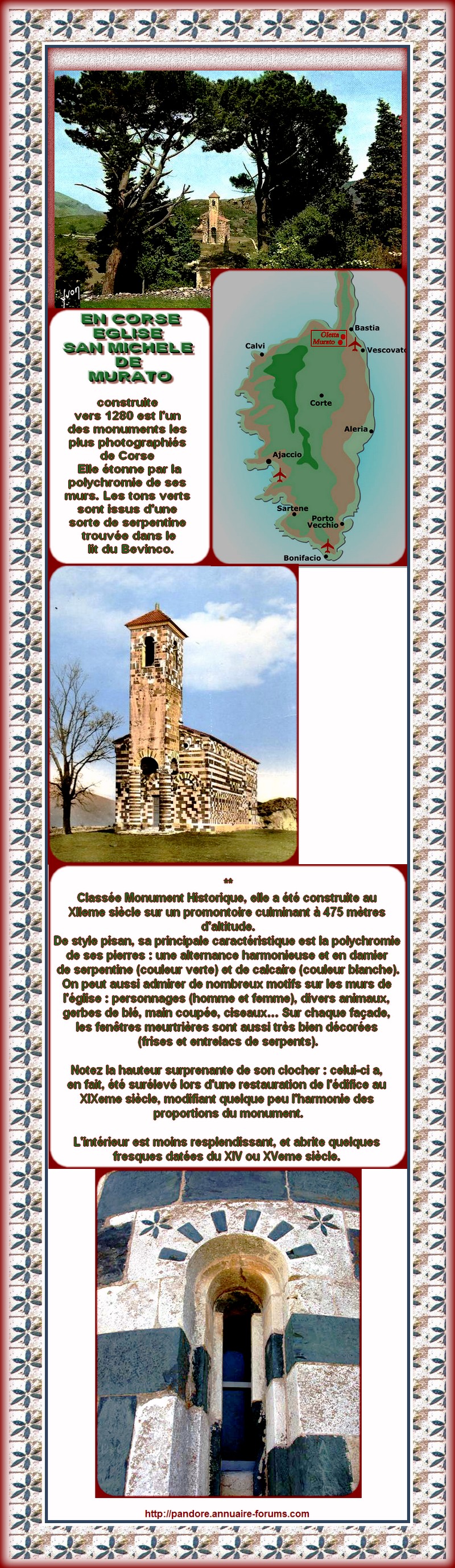 FRANCE - CORSE - EGLISE SAN MICHELE DE MURATO CLASSEE MONUMENT HISTORIQUE  - ART ROMAN 13011811004615723410774140