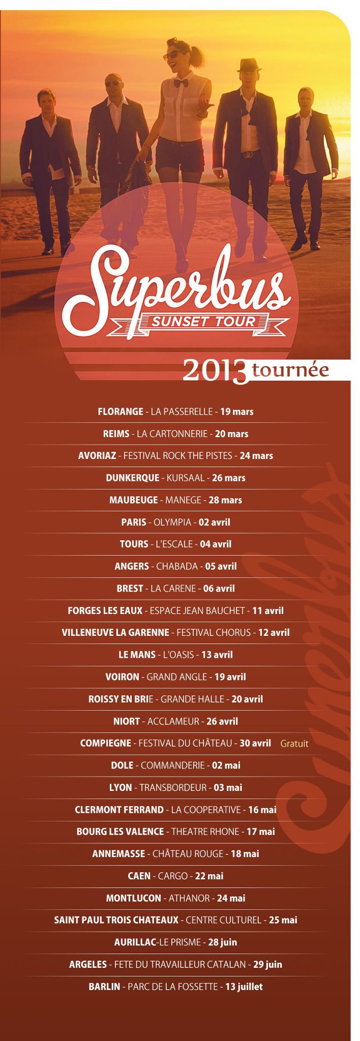 SUPERBUS "Sunset Club Tour" 11/12/2012 à l'Olympia (Paris) : compte rendu 13021511352215789310868476