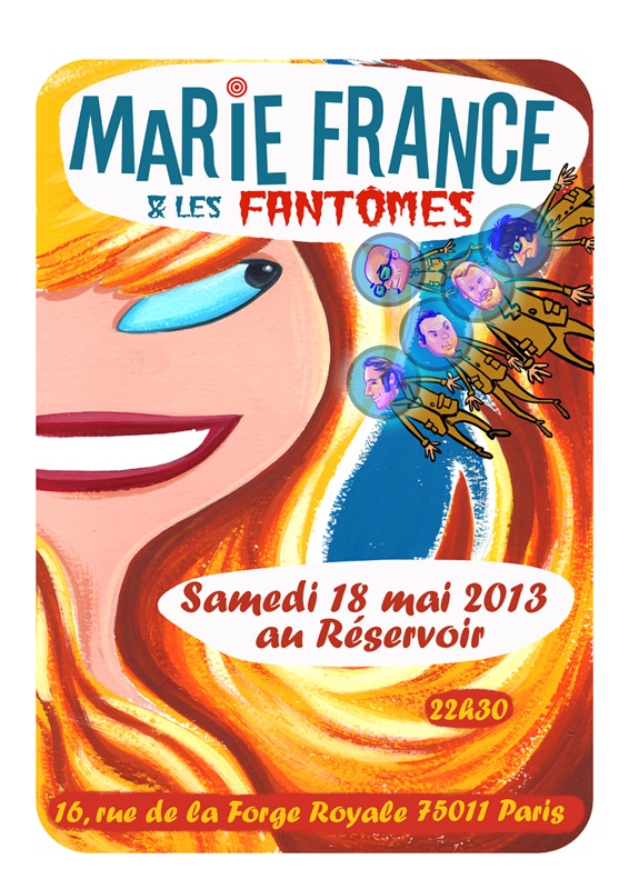 MARIE FRANCE & LES FANTÔMES jouent l'album "39° de fièvre" 18/05/2013 Réservoir (Paris) : compte rendu 13030407534015789310933192