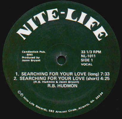 12" R.B. Hudmon ‎- Searching For Your Love (Nite-Life/1983) 13030812565616151010943702