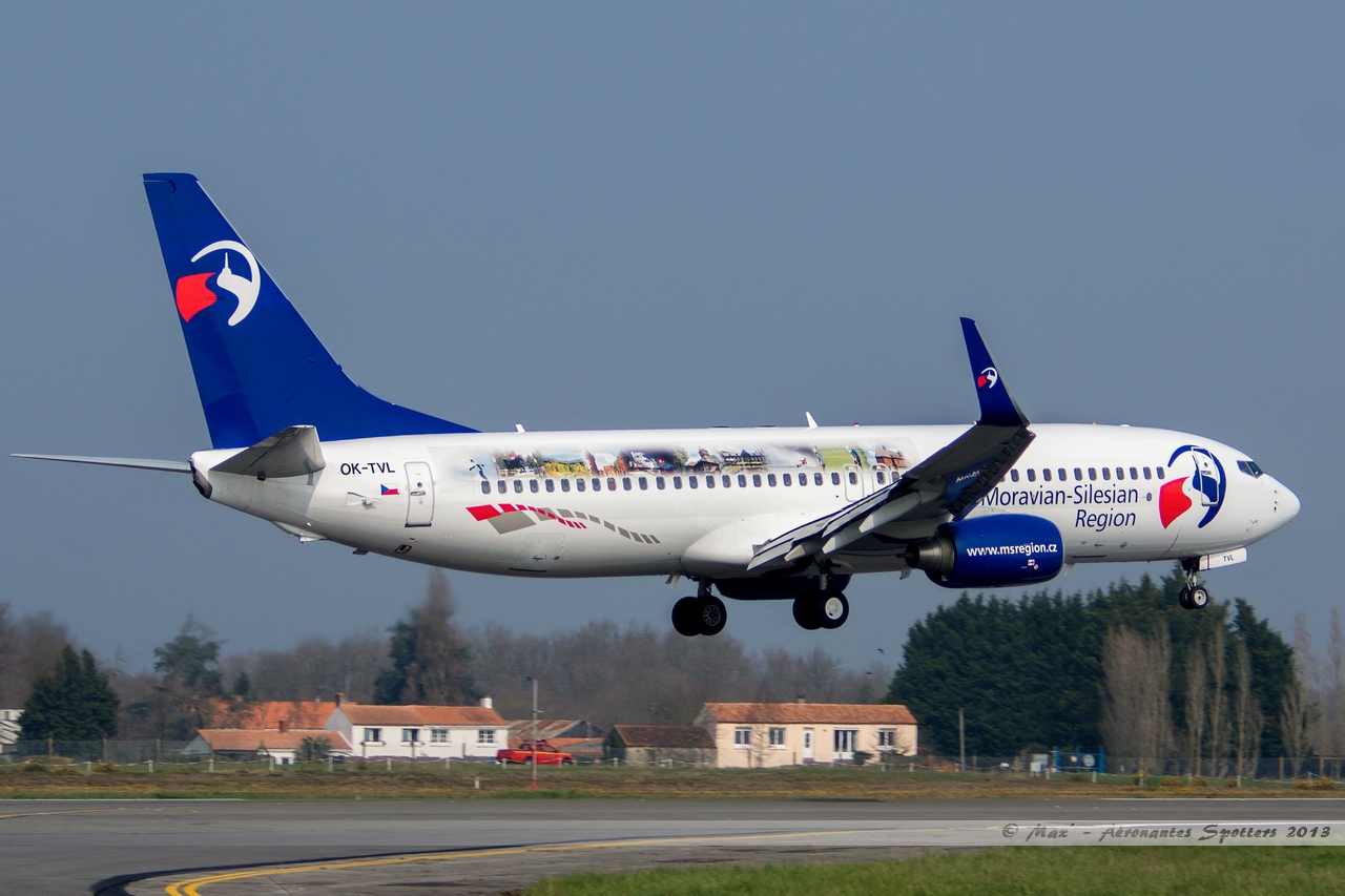 [31/03/2013] Boeing B737-800w (OK-TVL) Travel Service "Moravian - Silesian Region" 13033104322915922511032998