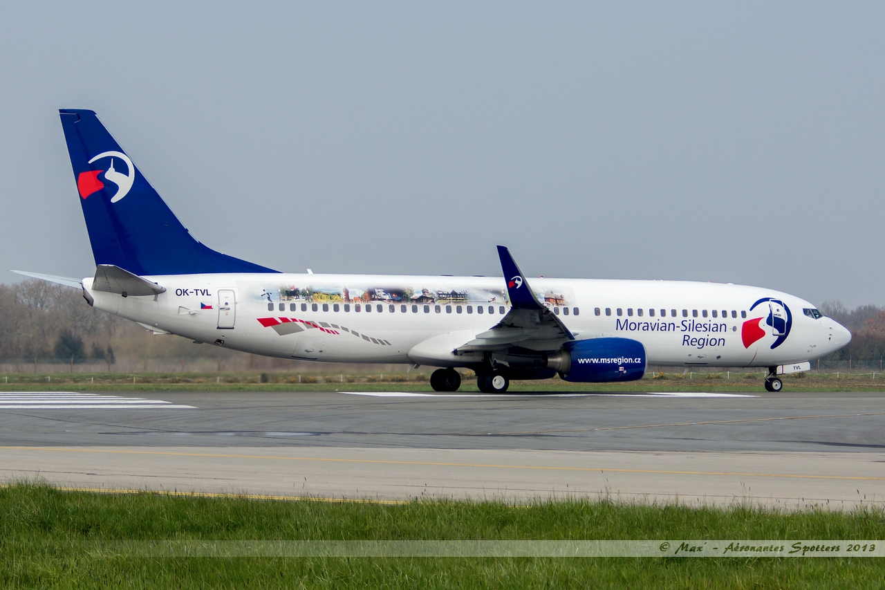 [31/03/2013] Boeing B737-800w (OK-TVL) Travel Service "Moravian - Silesian Region" 13033107541215922511033964