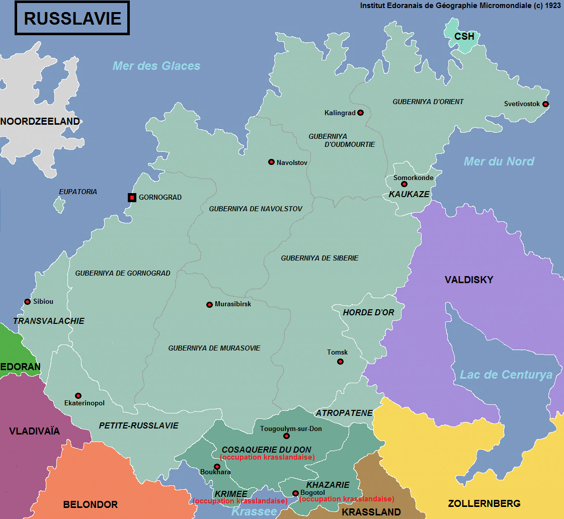carte politique russlavie