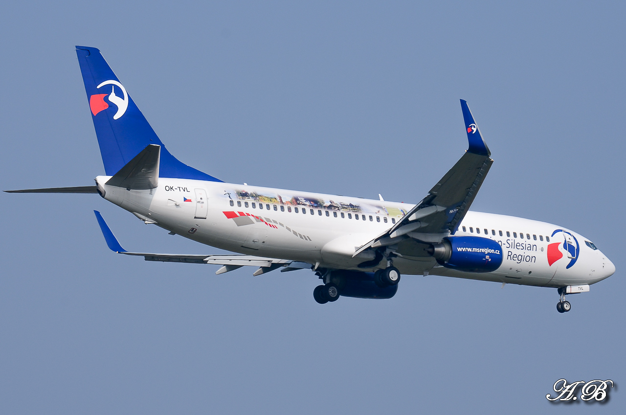 [31/03/2013] Boeing B737-800w (OK-TVL) Travel Service "Moravian - Silesian Region" 13040409192115922511048620