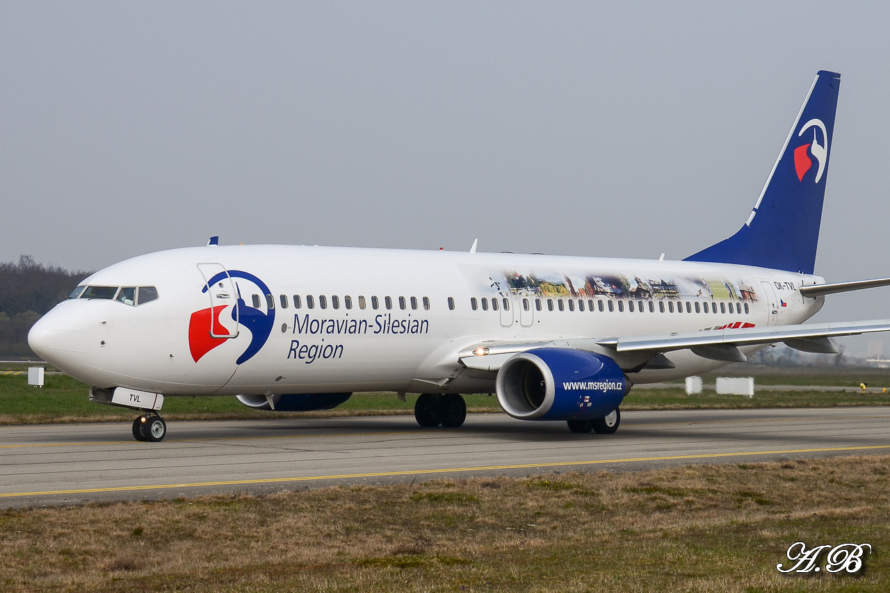 [31/03/2013] Boeing B737-800w (OK-TVL) Travel Service "Moravian - Silesian Region" 13040409192515922511048621