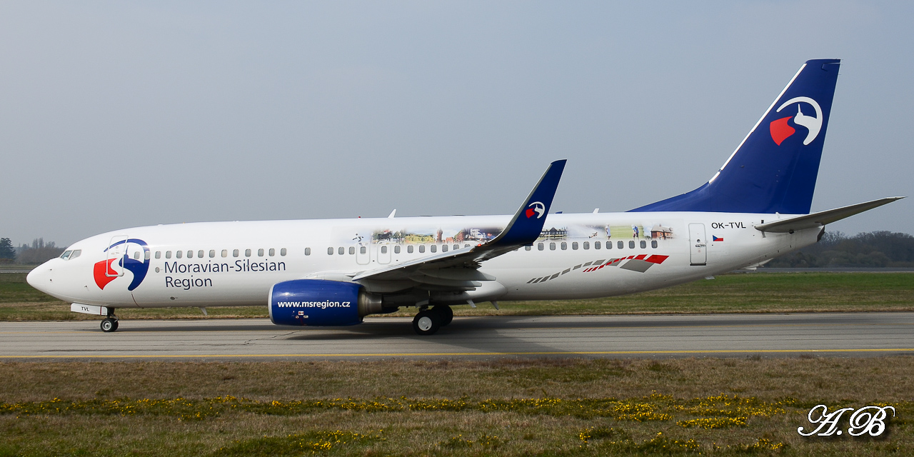 [31/03/2013] Boeing B737-800w (OK-TVL) Travel Service "Moravian - Silesian Region" 13040409193015922511048622