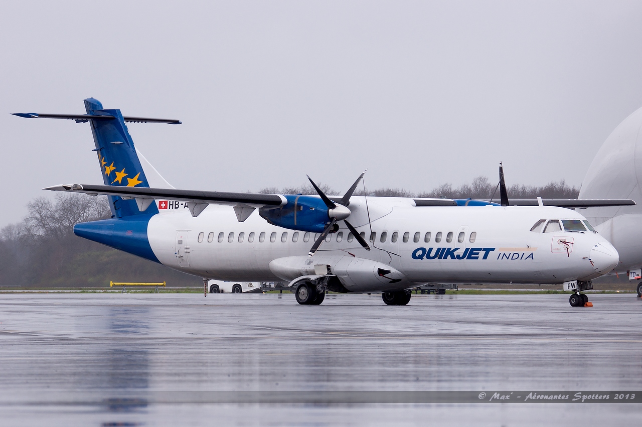 [10/04/2013] Gulfstream Aerospace GV (N614CM) + ATR 72 (HB-AFW) Quickjet India / Farnair 13041008314516280011070861