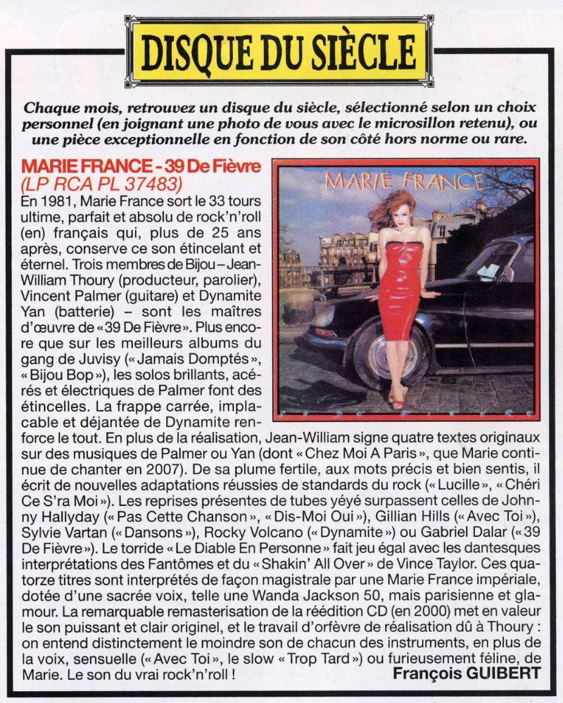 MARIE FRANCE & LES FANTÔMES jouent l'album "39° de fièvre" 18/05/2013 Réservoir (Paris) : compte rendu 13043010444015789311140293