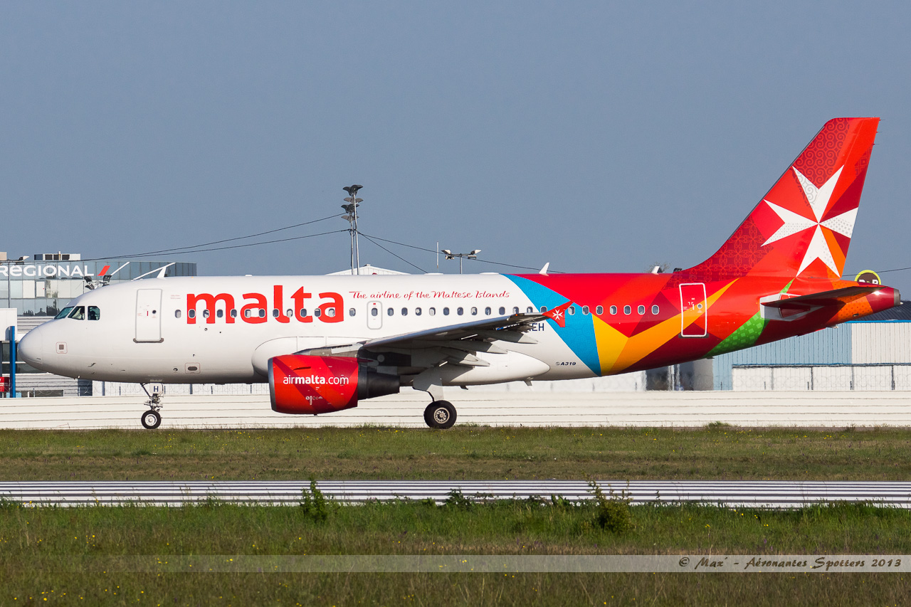 [25/04/2013] A319 (9H-AEH] Air Malta (nouvelles couleurs) 13050111573016280011141452