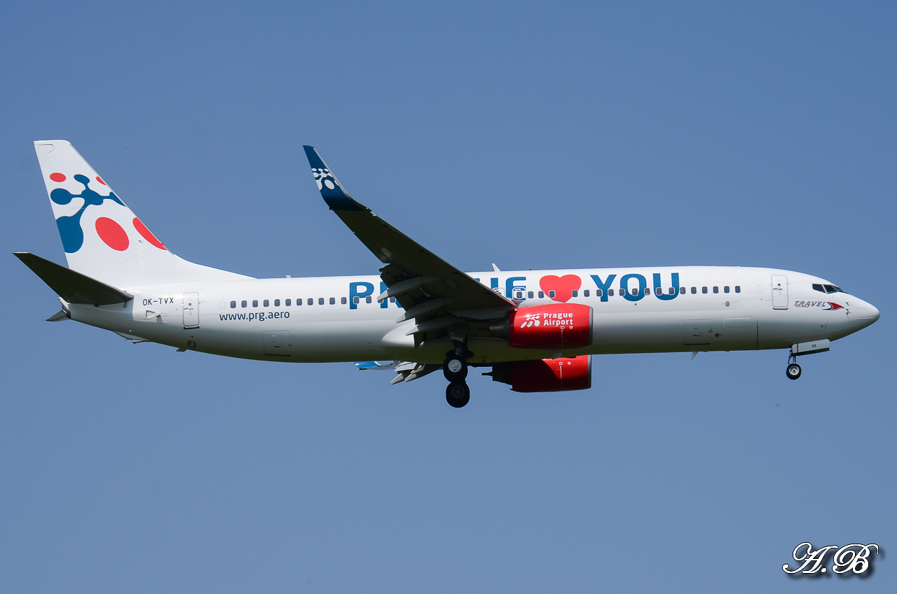 [04/05/2013] 737-8Z9 Travel Service (OK-TVX) "Prague loves you" c/s 13050407572116280011152945