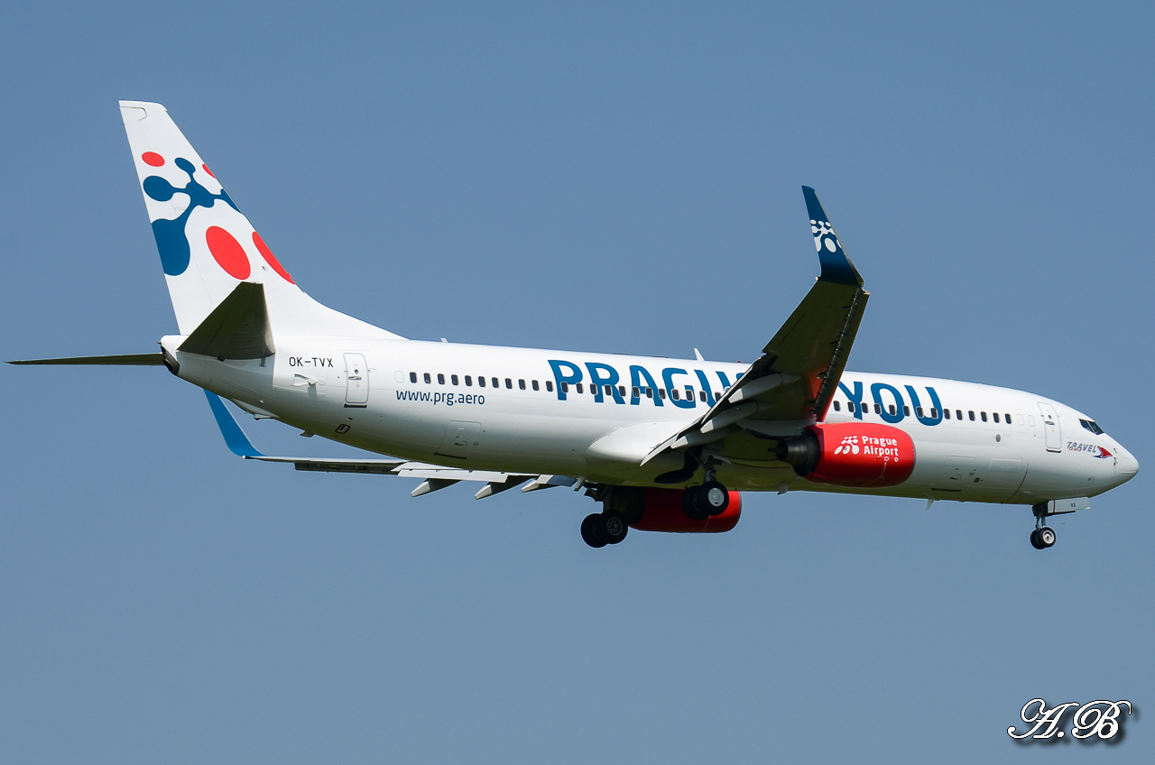 [04/05/2013] 737-8Z9 Travel Service (OK-TVX) "Prague loves you" c/s 13050407572116280011152946