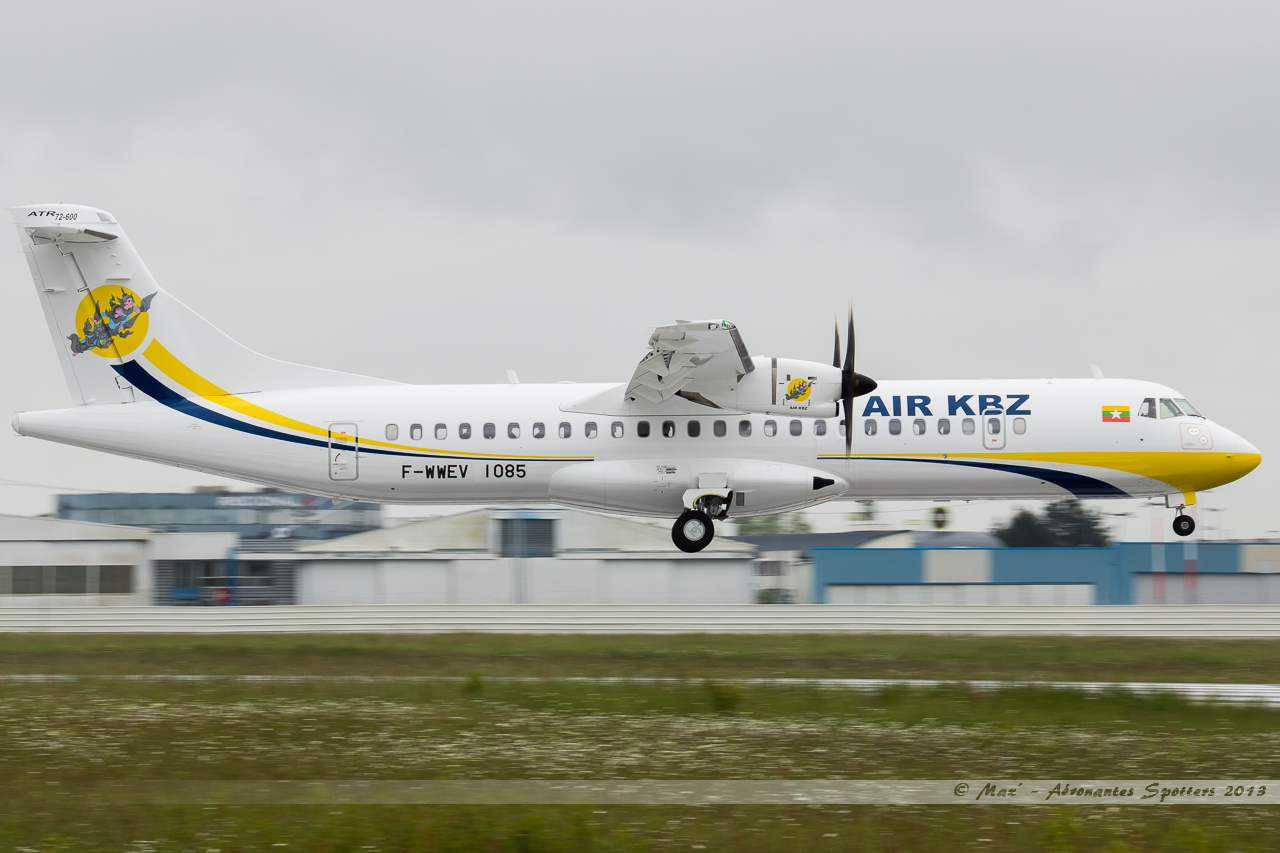 [20/05/2013] ATR72-600 (F-WWEV/msn1085) ATR Industries / Air KBZ 13052006094616280011209503