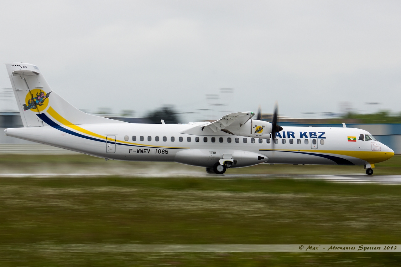 [20/05/2013] ATR72-600 (F-WWEV/msn1085) ATR Industries / Air KBZ 13052212103616280011214281
