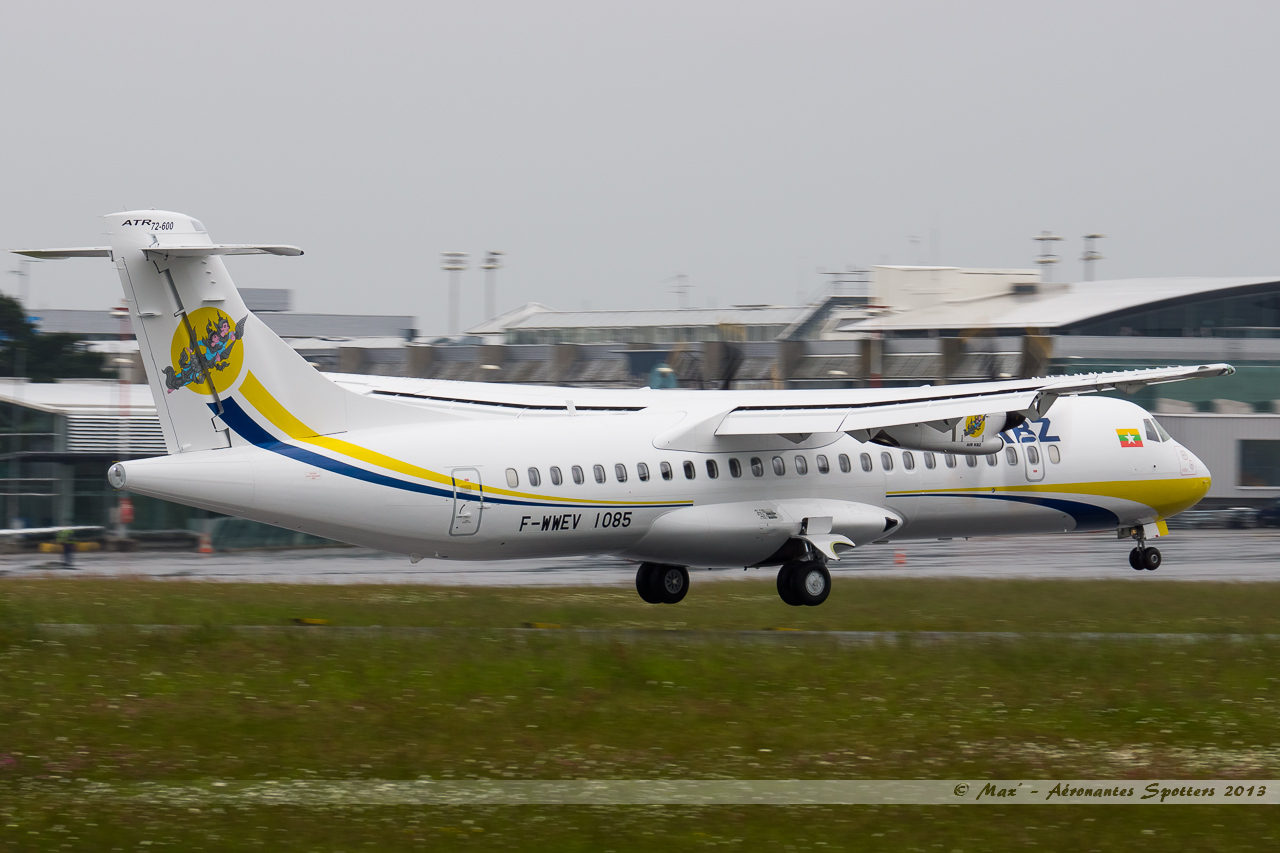 [20/05/2013] ATR72-600 (F-WWEV/msn1085) ATR Industries / Air KBZ 13052212103916280011214283
