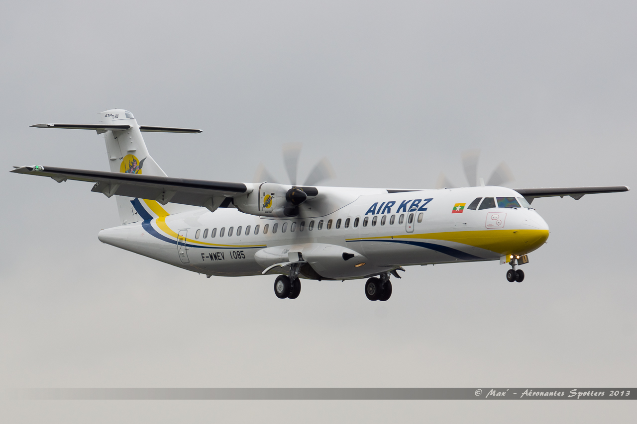 [20/05/2013] ATR72-600 (F-WWEV/msn1085) ATR Industries / Air KBZ 13052212174716280011214296