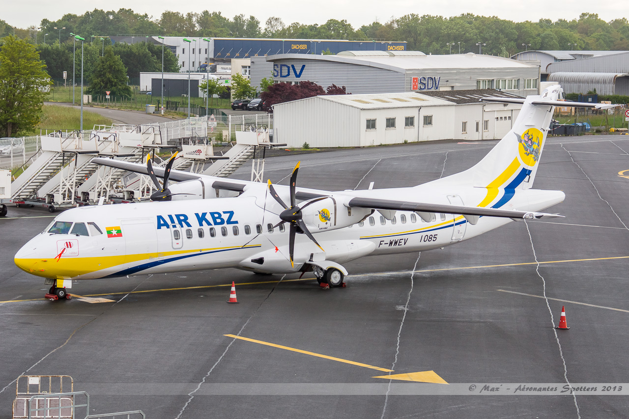[20/05/2013] ATR72-600 (F-WWEV/msn1085) ATR Industries / Air KBZ 13052411584816280011225922