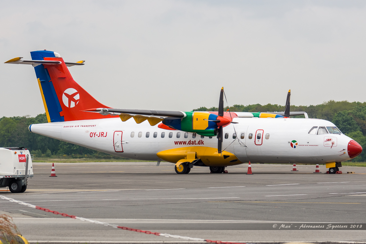 [18/05/2013] ATR42-300 (OY-JRJ) Danish Air Transport + B738 (CN-RGN) RAM "50th B737" 13060112553416463311250871