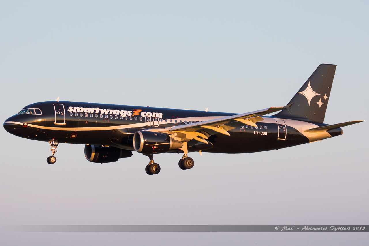 [01/06/2013] Airbus A320 (LY-COM) Avion Express/Cosmos c/s with Smart Wings titles 13060212255416463311252899