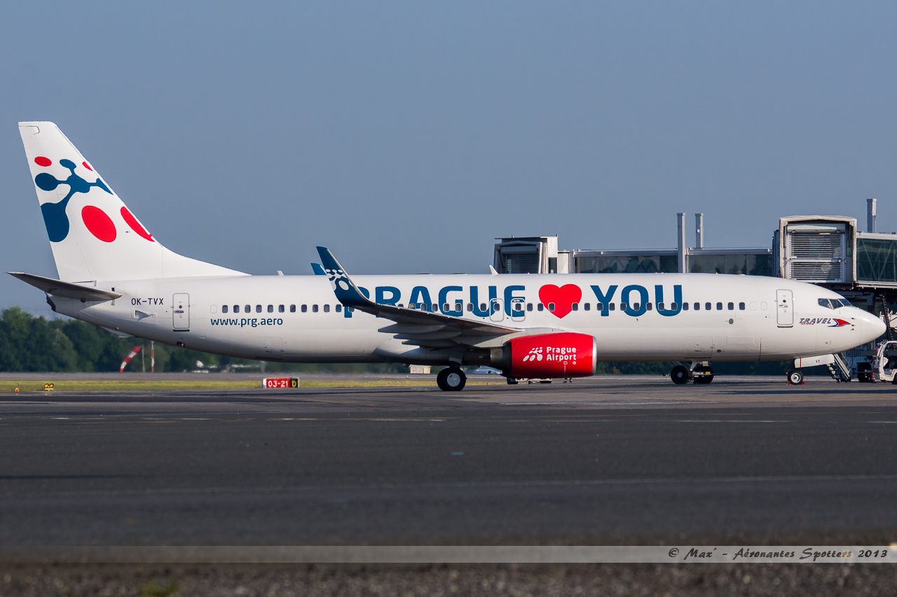 [04/05/2013] 737-8Z9 Travel Service (OK-TVX) "Prague loves you" c/s 13060308432216463311258829