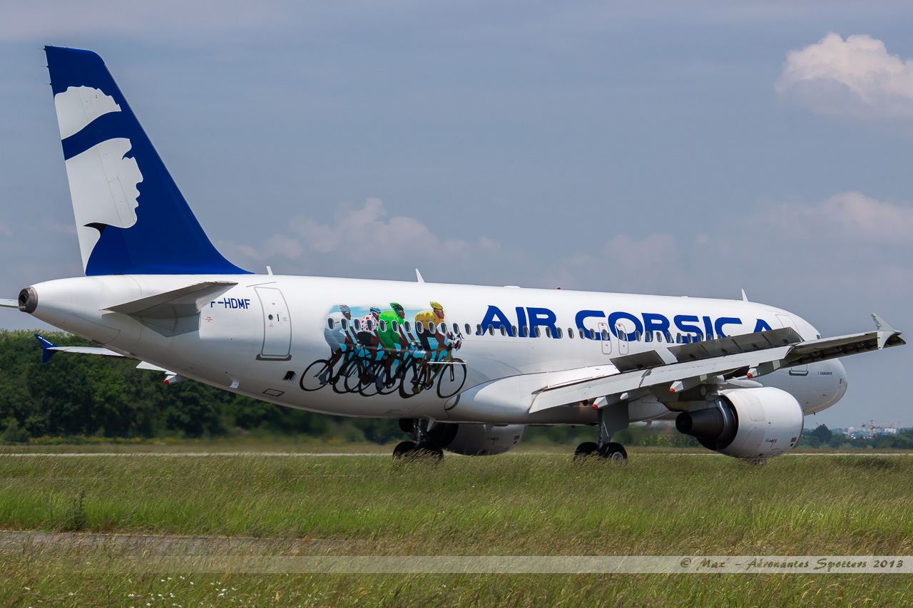 [07/06/2013] Airbus A320 (F-HDMF) Air Corsica : "Tour de France 2013" 13060810282516463311271556