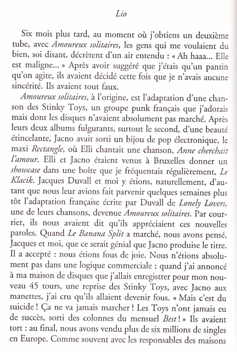 "AMOUREUX SOLITAIRES", un texte de JACQUES DUVALL (et non pas d'ELLI MEDEIROS) 13061210210815789311287629