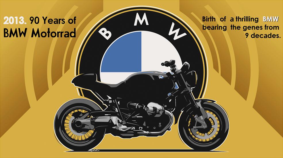 BMW 90 Jahre BMW Motorrad Boxer Model (2013 Rendering) Side