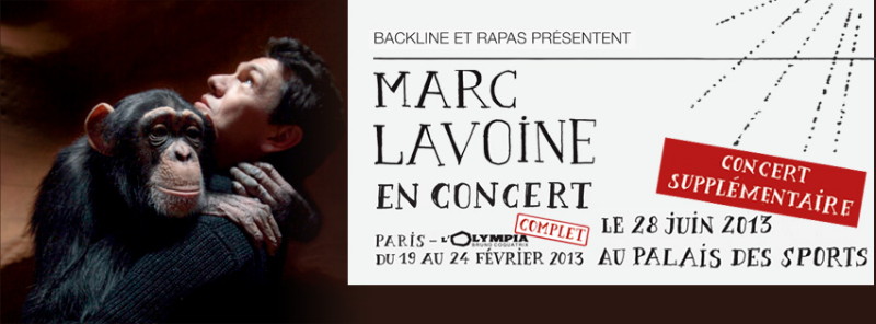 MARC LAVOINE "Je descends du singe" 28/06/2013 Palais des Sports (Paris) : compte rendu 13063012214415789311338629